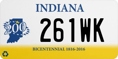 IN license plate 261WK