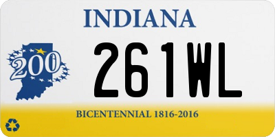 IN license plate 261WL