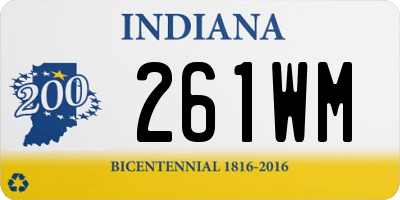 IN license plate 261WM