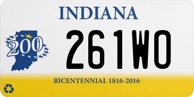 IN license plate 261WO