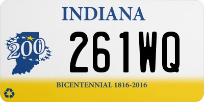 IN license plate 261WQ