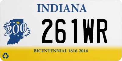 IN license plate 261WR