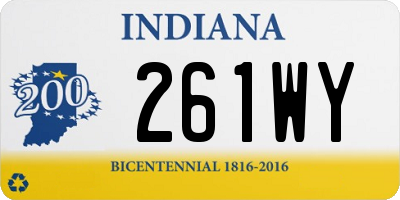 IN license plate 261WY