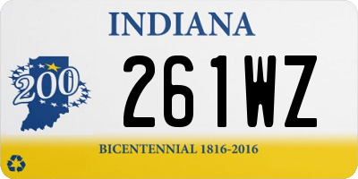 IN license plate 261WZ