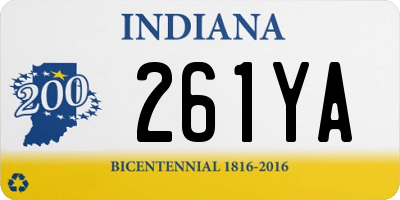 IN license plate 261YA