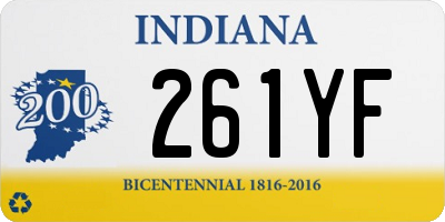 IN license plate 261YF