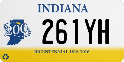 IN license plate 261YH