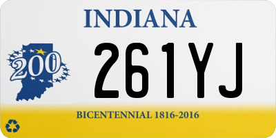 IN license plate 261YJ