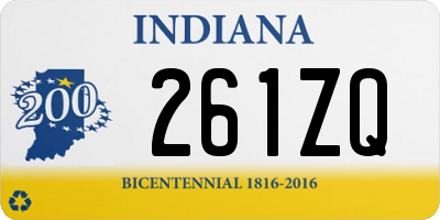 IN license plate 261ZQ