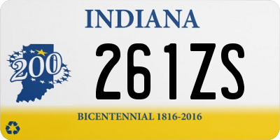 IN license plate 261ZS