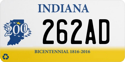 IN license plate 262AD