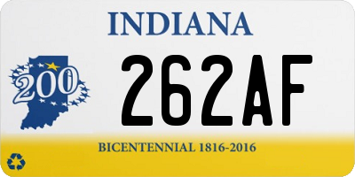 IN license plate 262AF