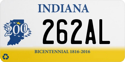 IN license plate 262AL