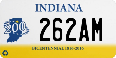 IN license plate 262AM