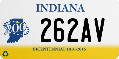 IN license plate 262AV