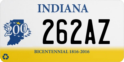 IN license plate 262AZ