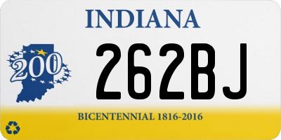 IN license plate 262BJ