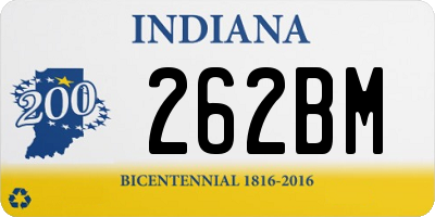 IN license plate 262BM