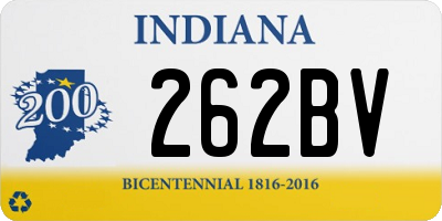 IN license plate 262BV