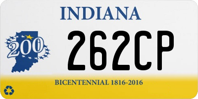 IN license plate 262CP