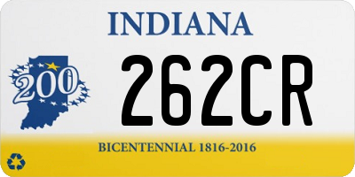 IN license plate 262CR