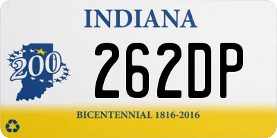 IN license plate 262DP