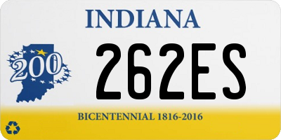 IN license plate 262ES