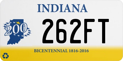 IN license plate 262FT