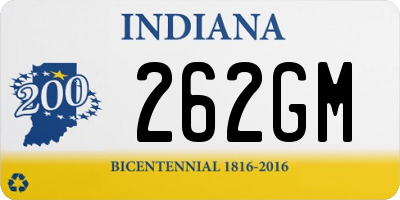 IN license plate 262GM