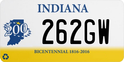 IN license plate 262GW