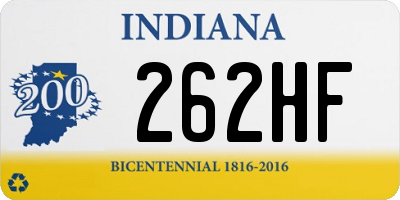 IN license plate 262HF