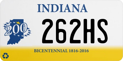 IN license plate 262HS