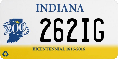 IN license plate 262IG