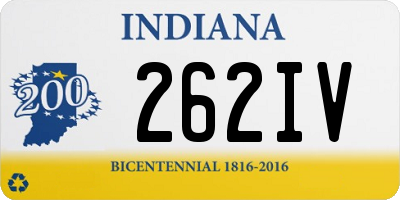 IN license plate 262IV