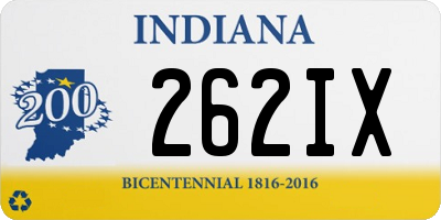 IN license plate 262IX