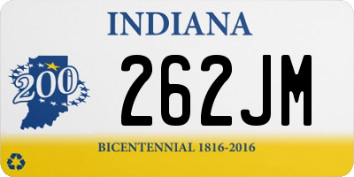 IN license plate 262JM