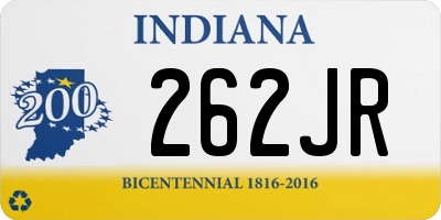 IN license plate 262JR