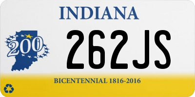 IN license plate 262JS