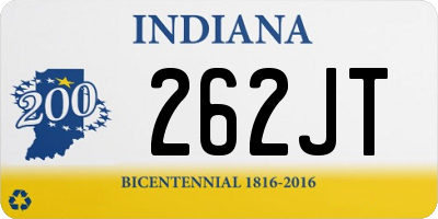 IN license plate 262JT