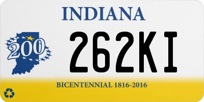 IN license plate 262KI