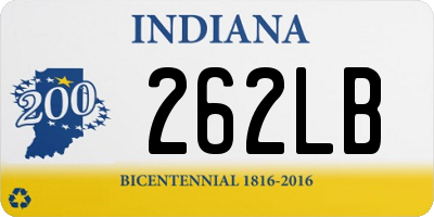 IN license plate 262LB