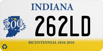 IN license plate 262LD