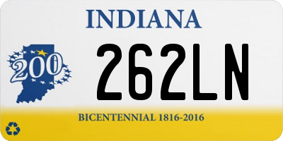 IN license plate 262LN