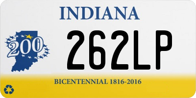 IN license plate 262LP