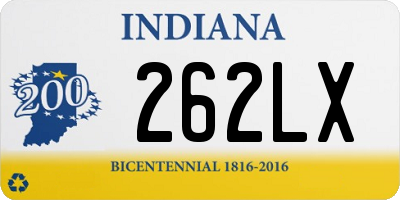 IN license plate 262LX