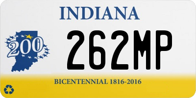 IN license plate 262MP