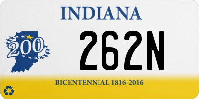 IN license plate 262N