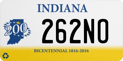IN license plate 262NO