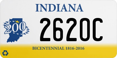 IN license plate 262OC