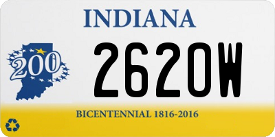 IN license plate 262OW